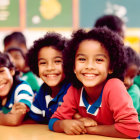 Group of Smiling Children in School Uniforms