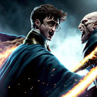 Wizarding rivals face off with magical fiery spiral