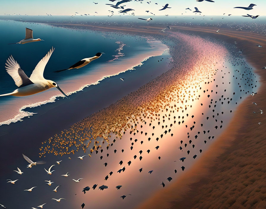 Migrating birds