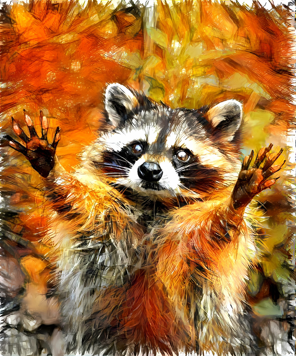 Autumn Raccoon 