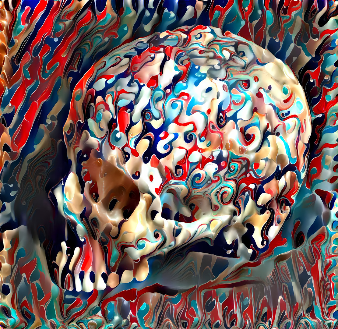 Paint-dipped Skull