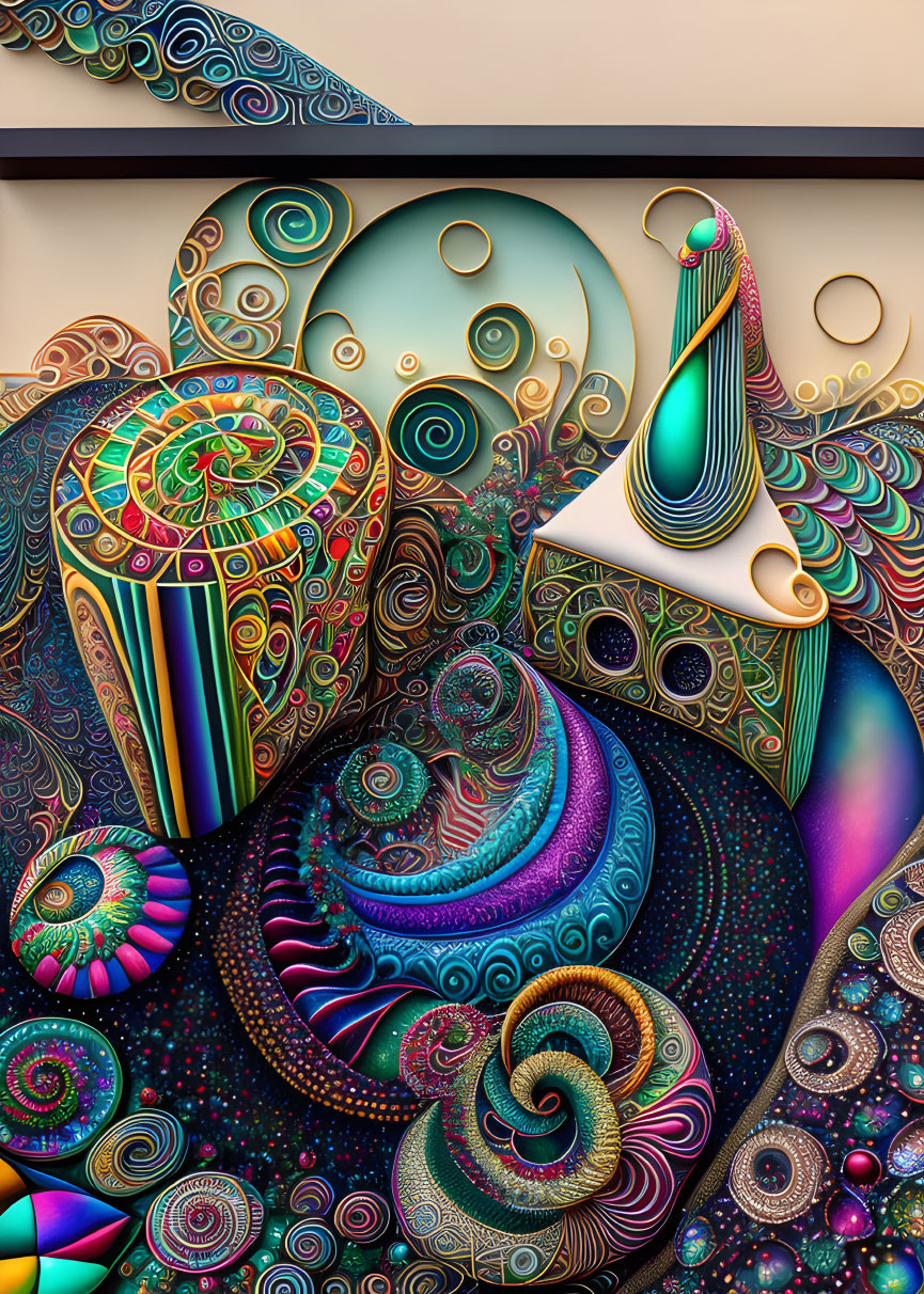 Colorful Fractal Art: Swirling Patterns & Abstract Shapes