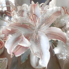 Intricate Paper Bouquet with Pastel Flowers and Golden Accents