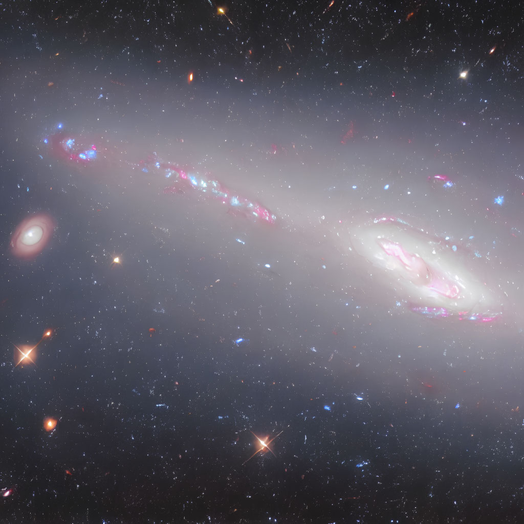 Spiral Galaxy with Prominent Arms and Star-Forming Regions