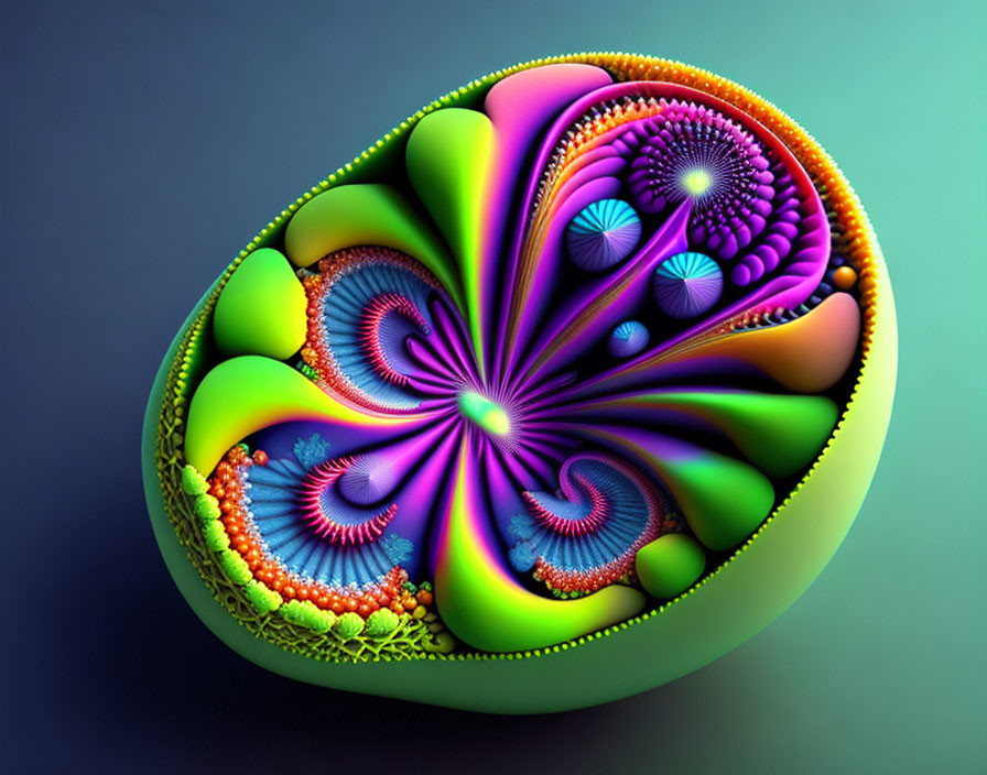 Colorful Fractal Egg with Intricate Patterns