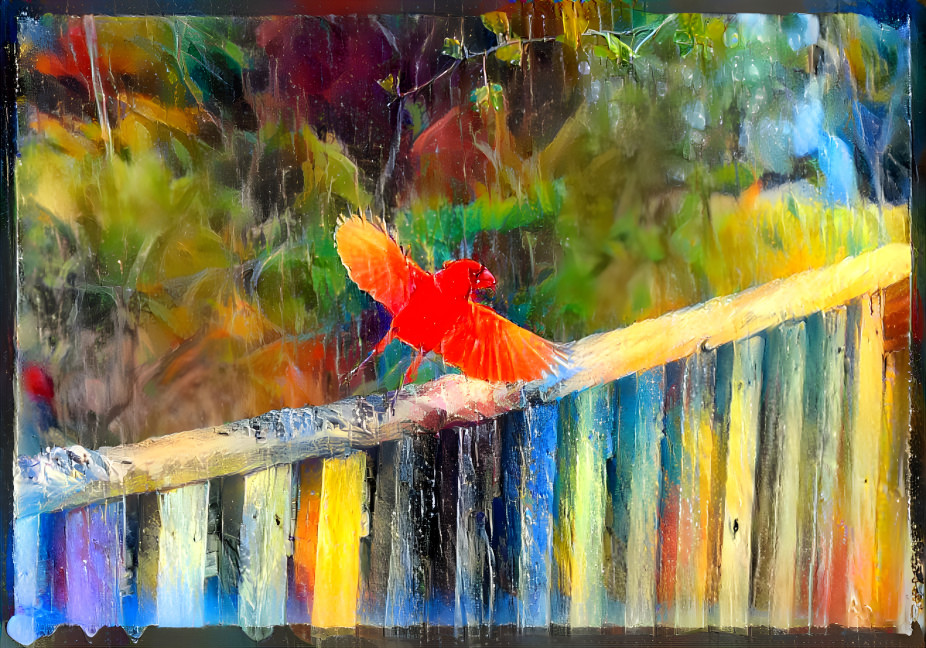 Red Cardinal in Flight!