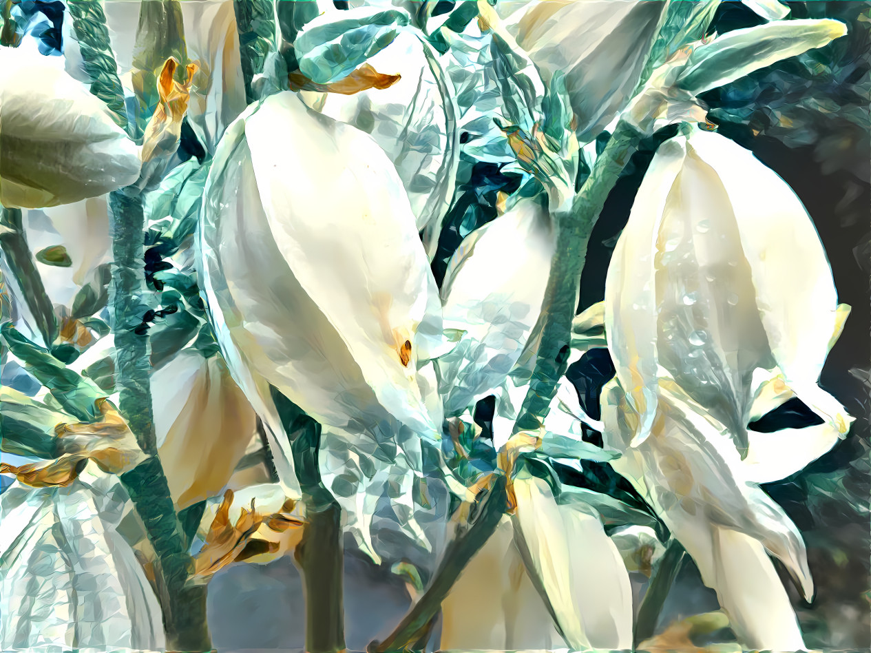 little bells of flowering yucca