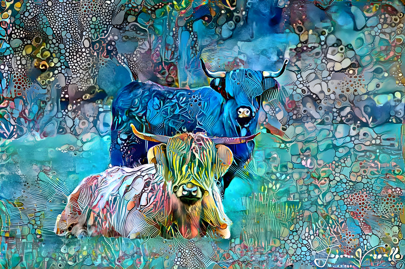 Long Hair Hippy Cows