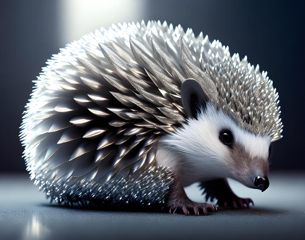 A silver hedgehog
