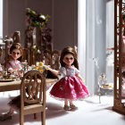 Vintage-Inspired Room with Intricate Dolls and Decor