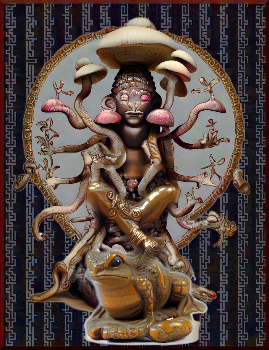 Mushroom God Seated on Toad Stool