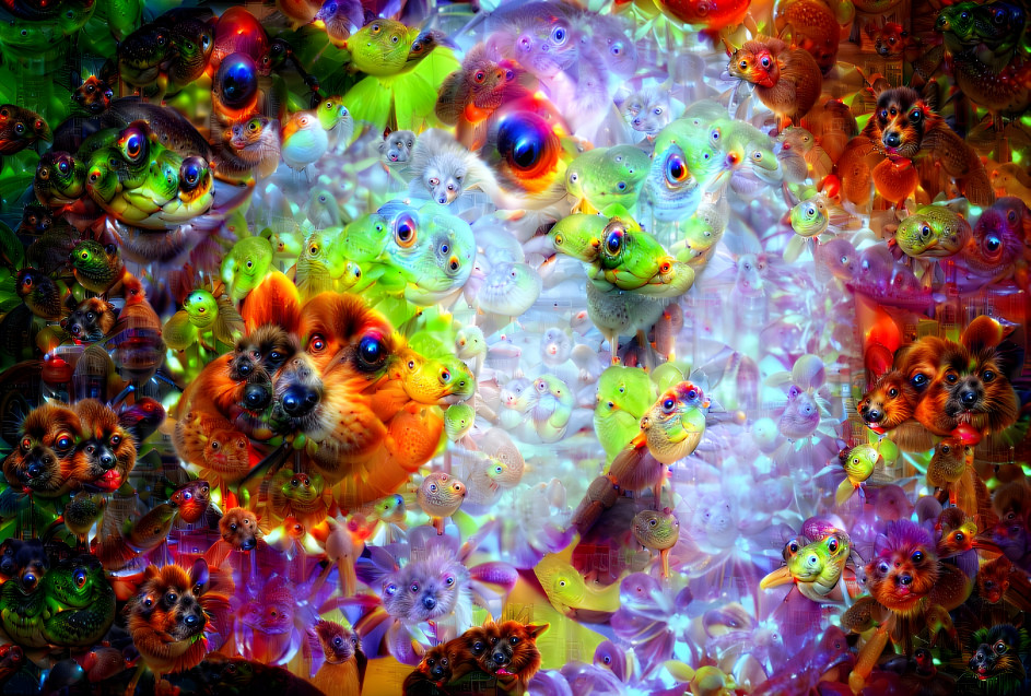 Kaleidoscopic lizard doge people 