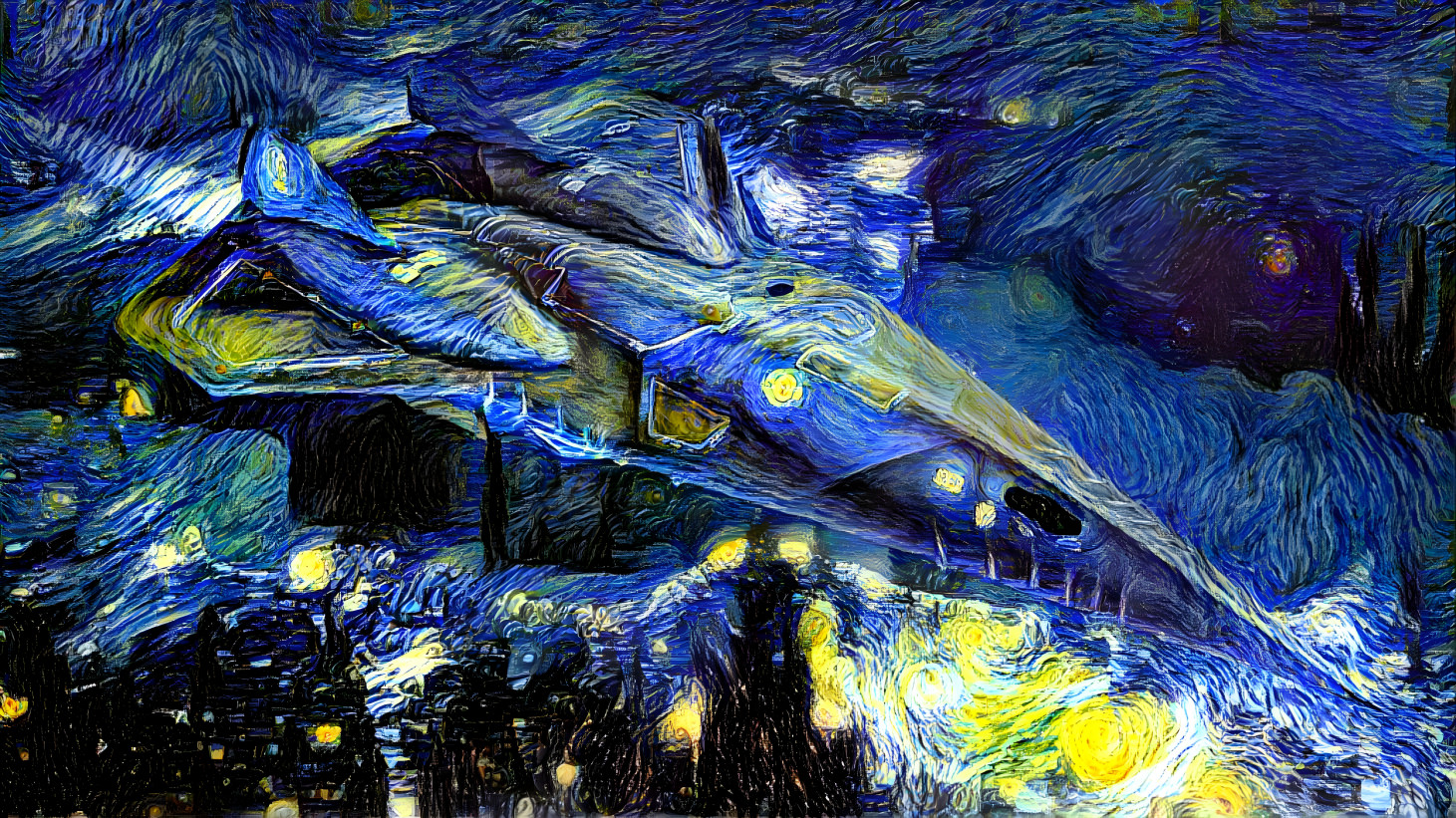 Darkstar-Lockheed-TOPGUN Starry Night