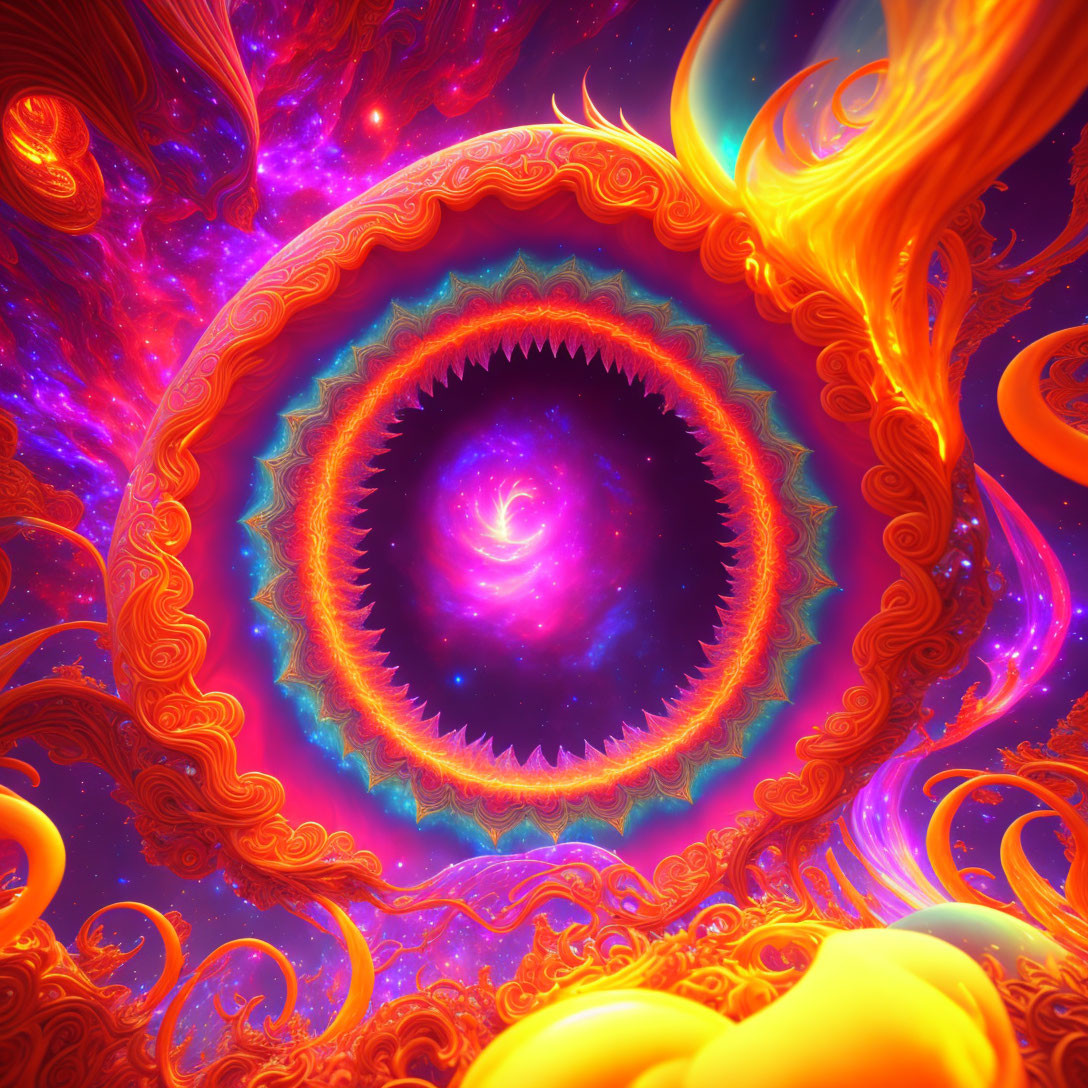 Colorful Psychedelic Vortex with Swirling Patterns