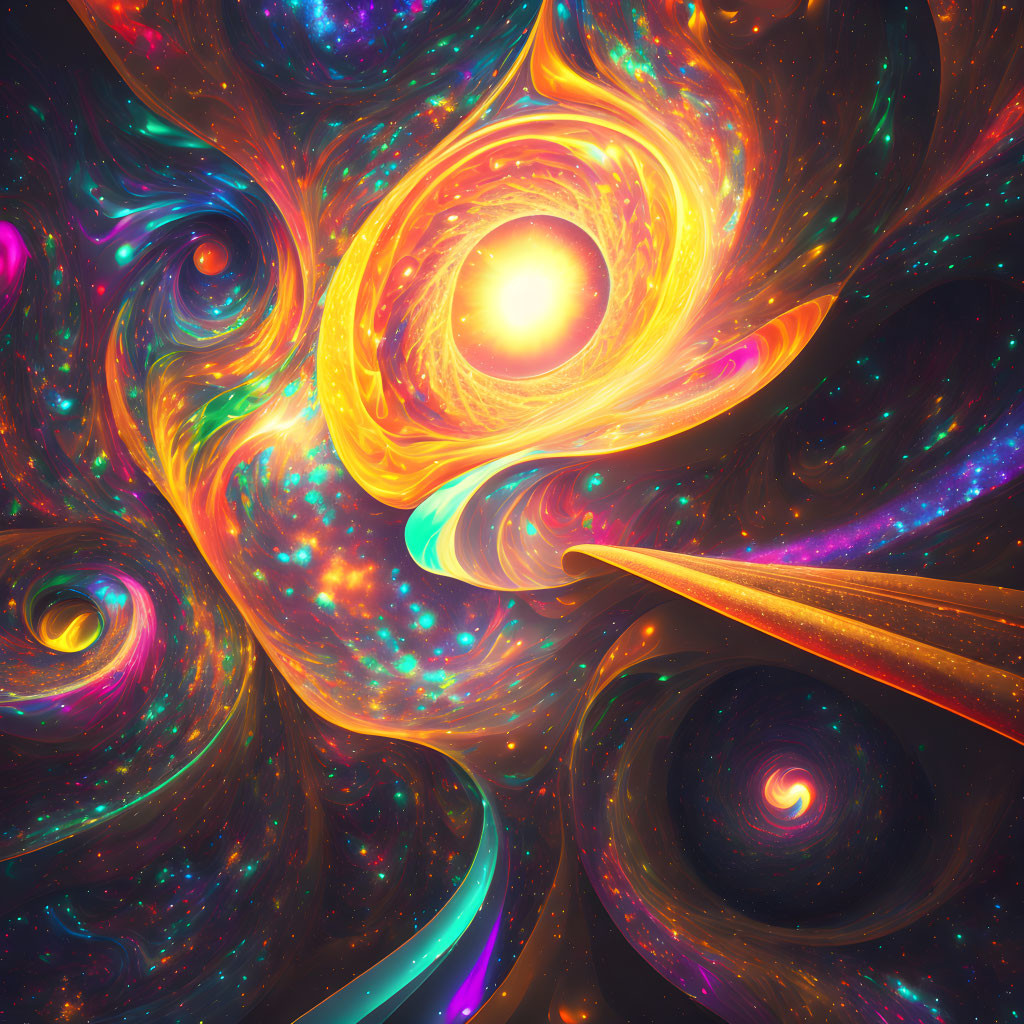 Colorful Fractal Patterns Resemble Cosmic Nebula