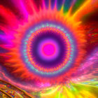 Colorful Psychedelic Vortex with Swirling Patterns