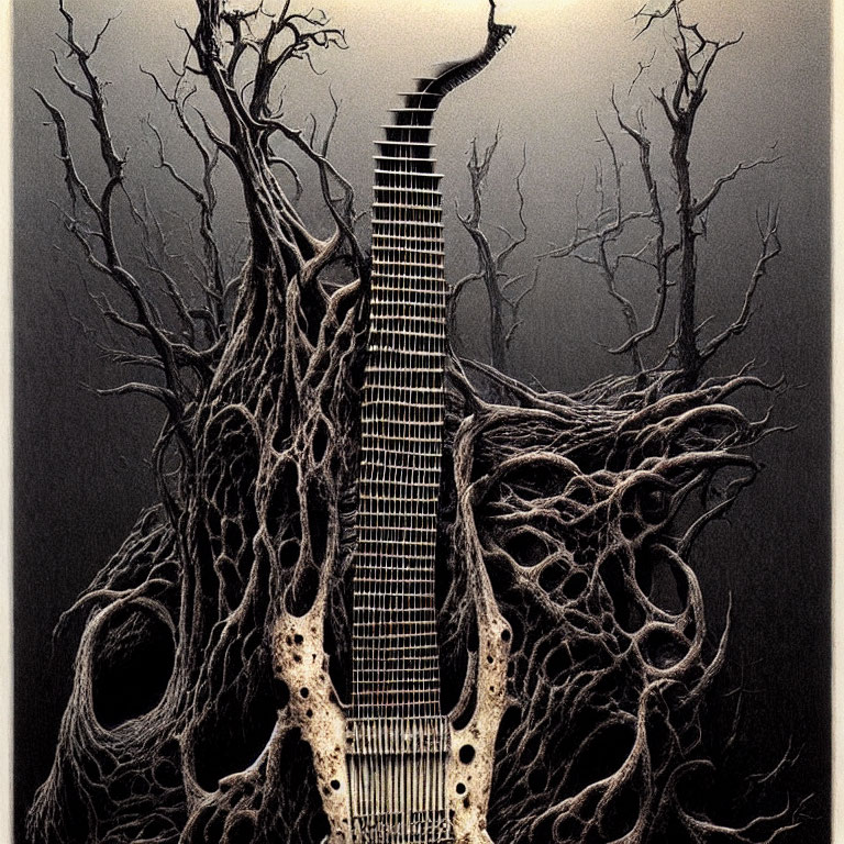 Guitar integrated with twisted tree in surreal fusion