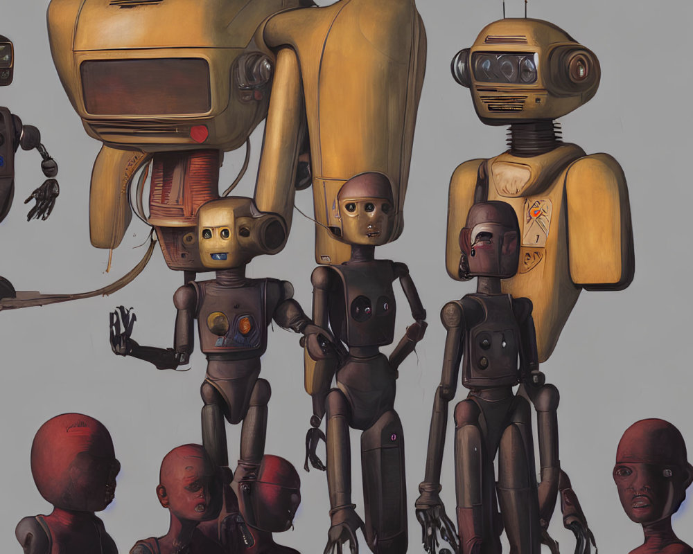 Diverse Robot Illustration with Various Designs