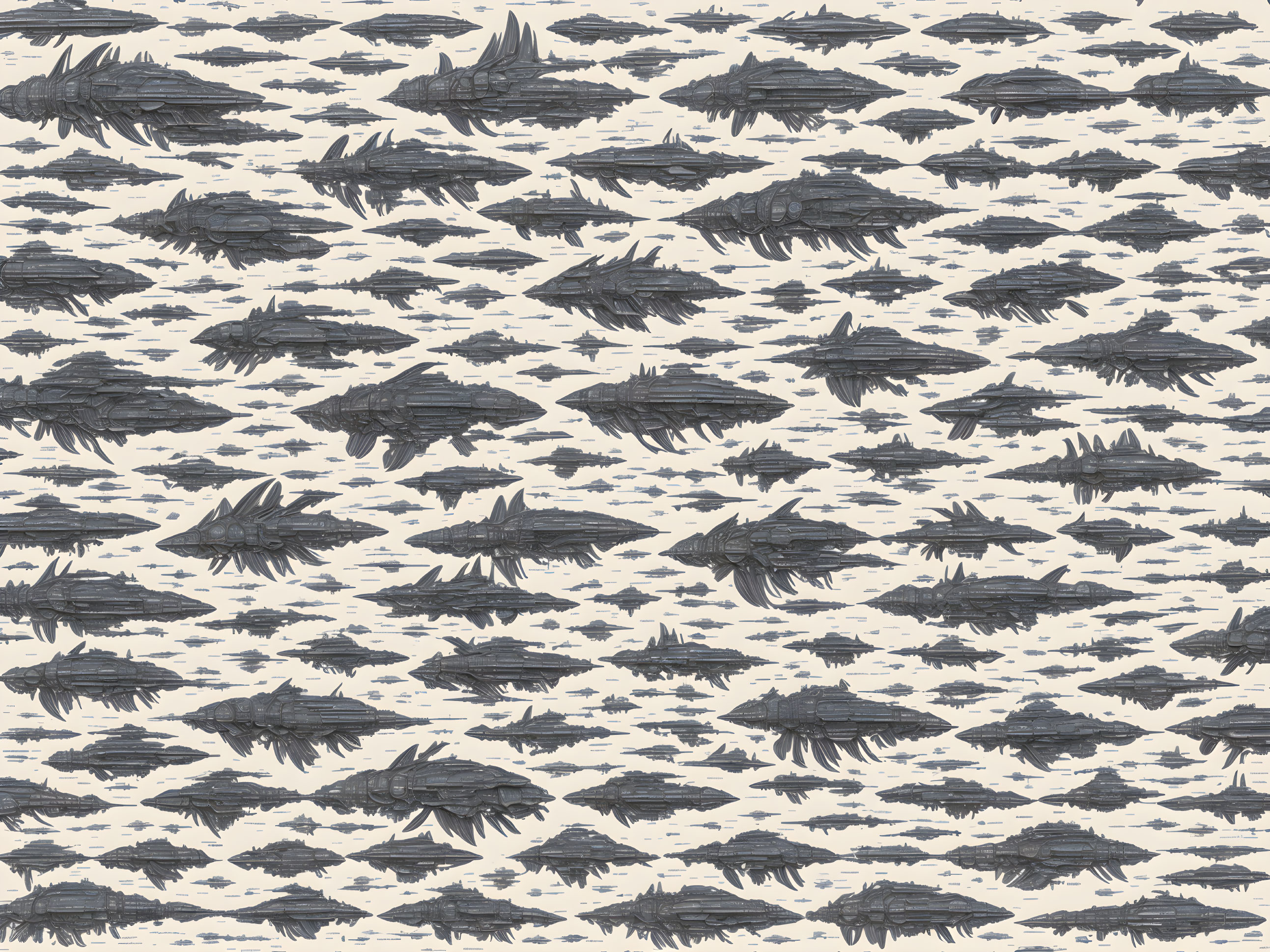 Abstract Gray Camouflage Pattern in Brushstroke-like Shapes