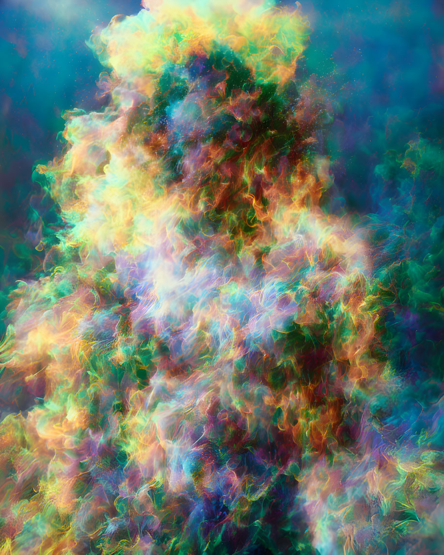 Colorful Abstract Image Resembling Cosmic Cloud