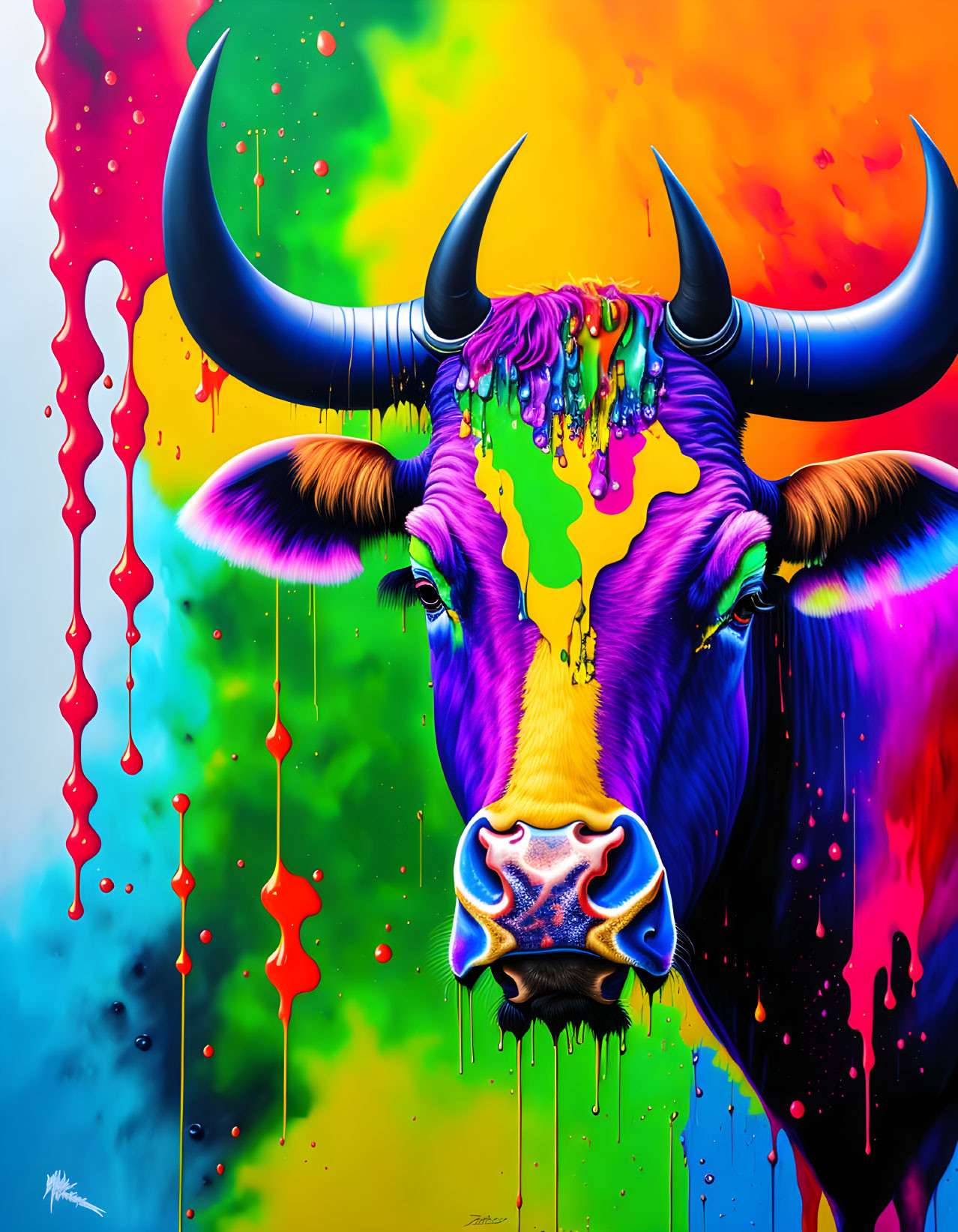 A Bull In A Paint Factory 