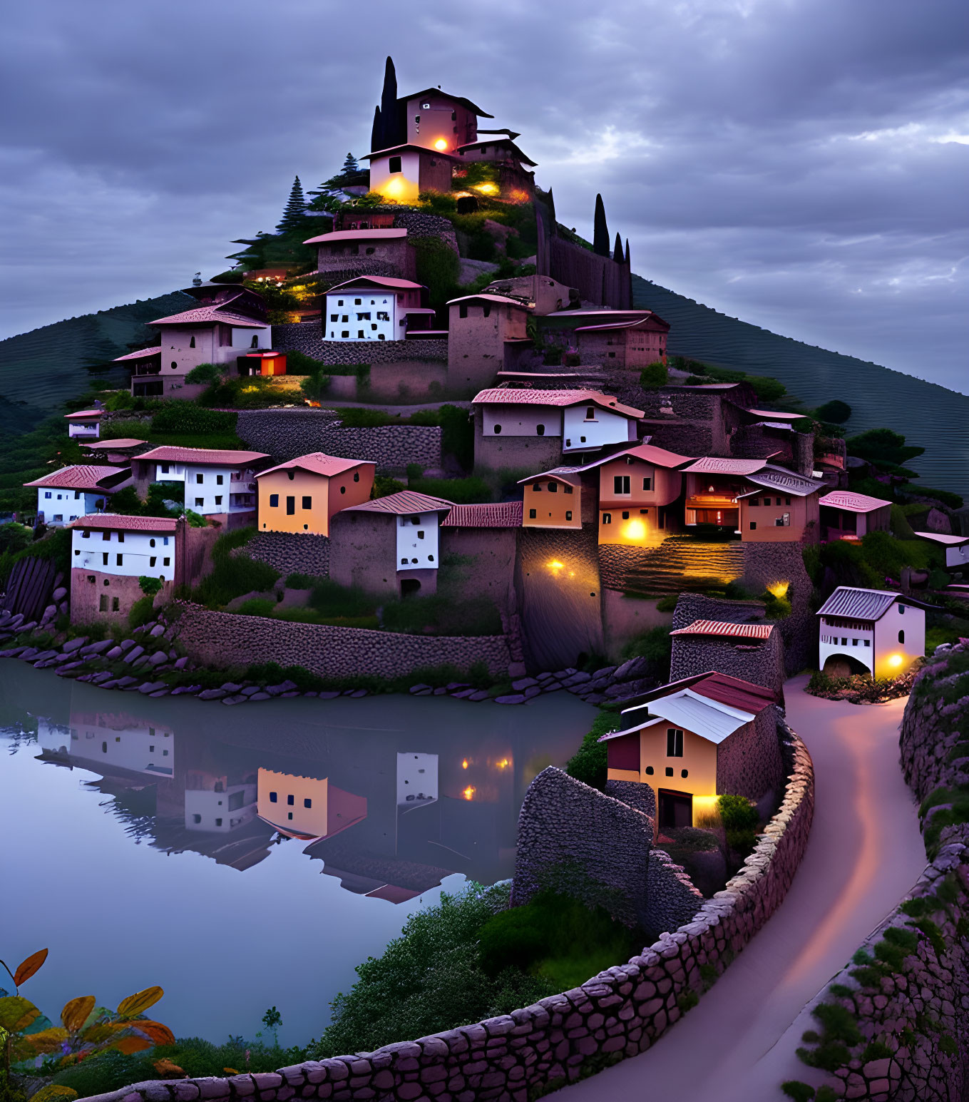 Hillside village 