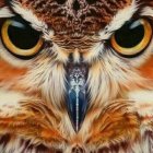 Colorful Owl Art with Intricate Patterns and Expressive Eyes