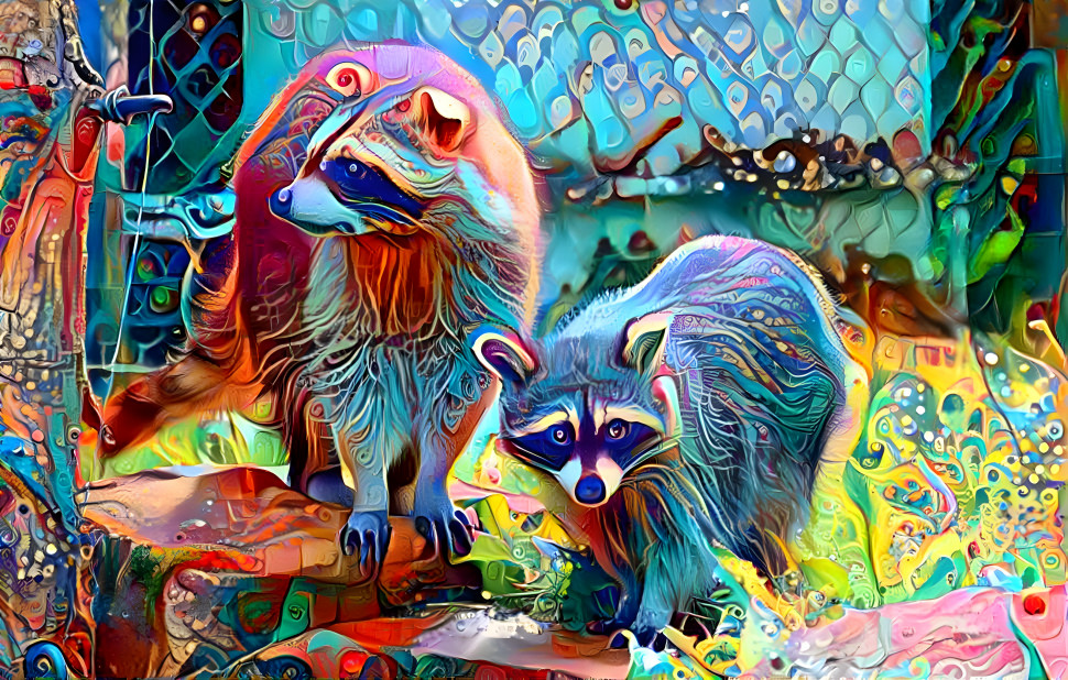 Raccoons on Magic Mushrooms