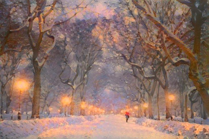 Winter Night in the Park