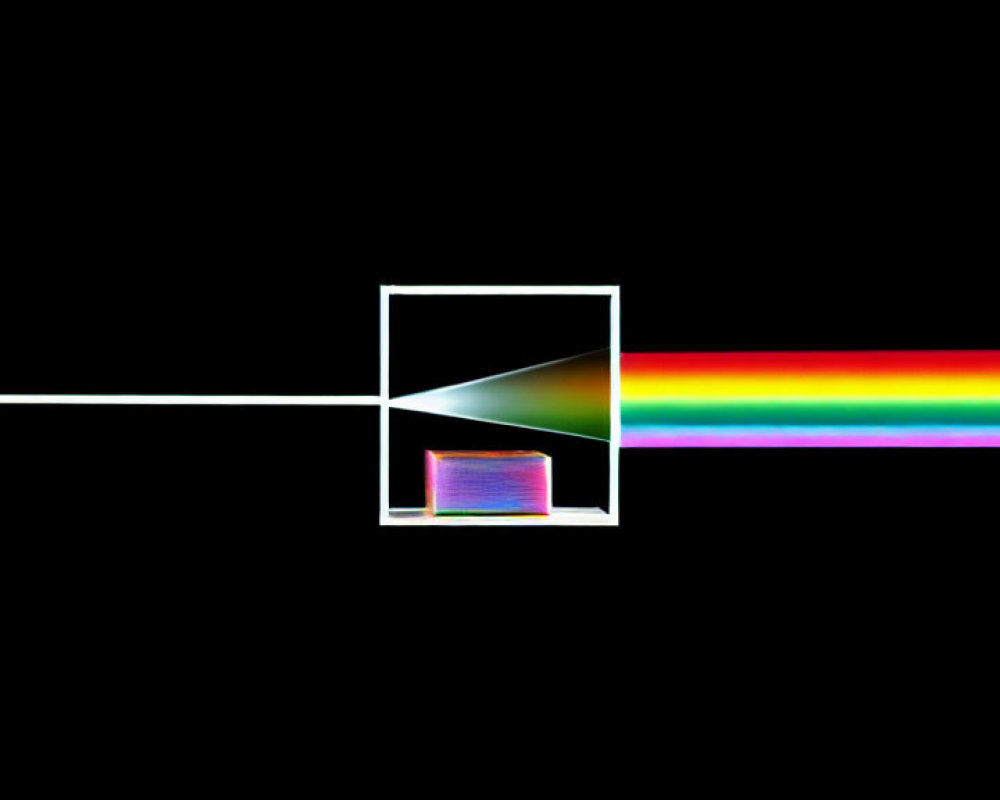 Prism Light Dispersion Spectrum Illustration