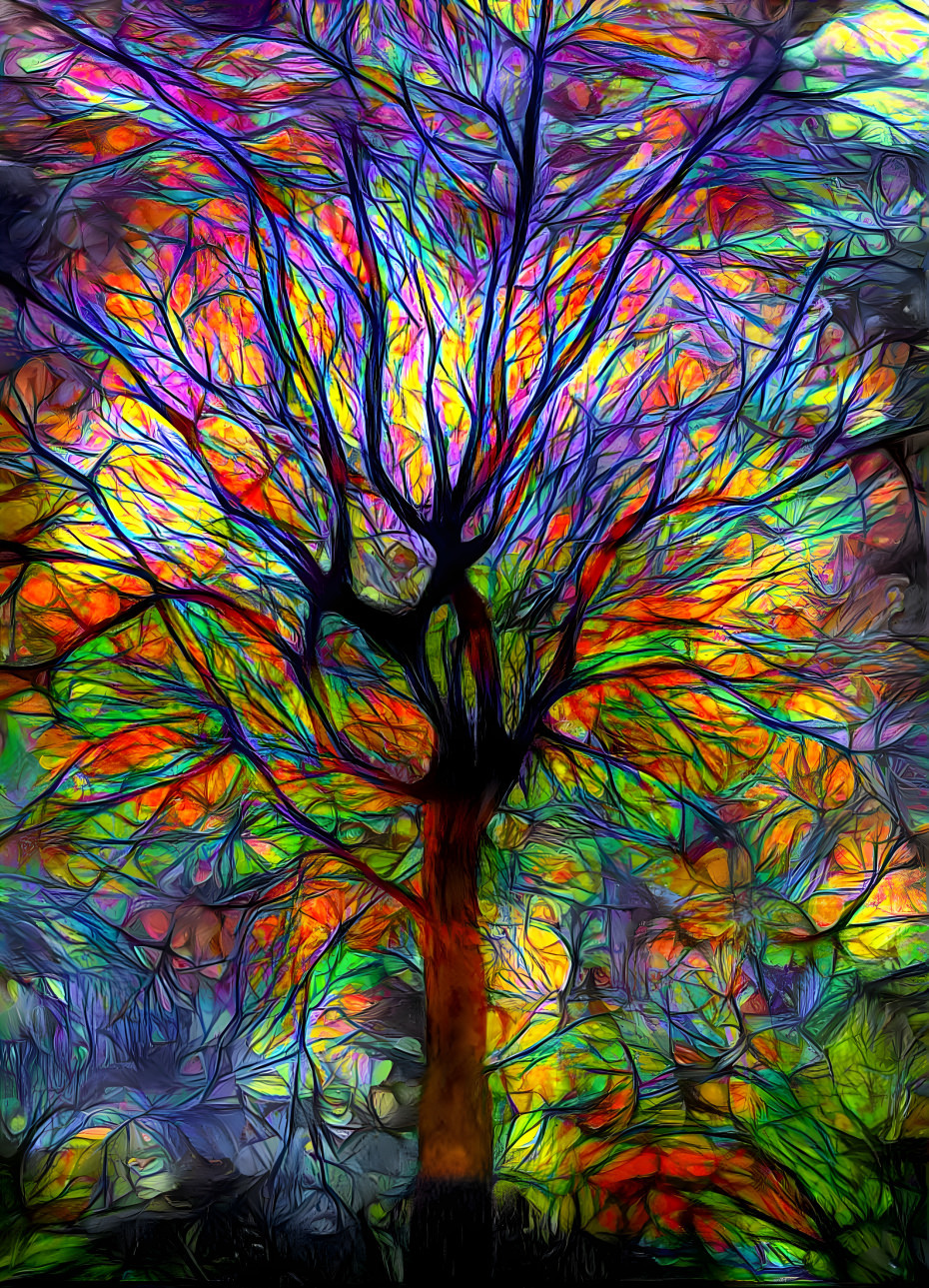 Stained Glass Tree