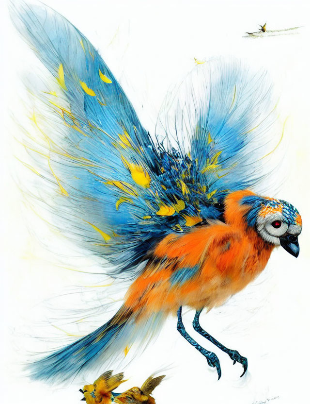 Colorful Parrot Artwork with Dynamic Feather Details