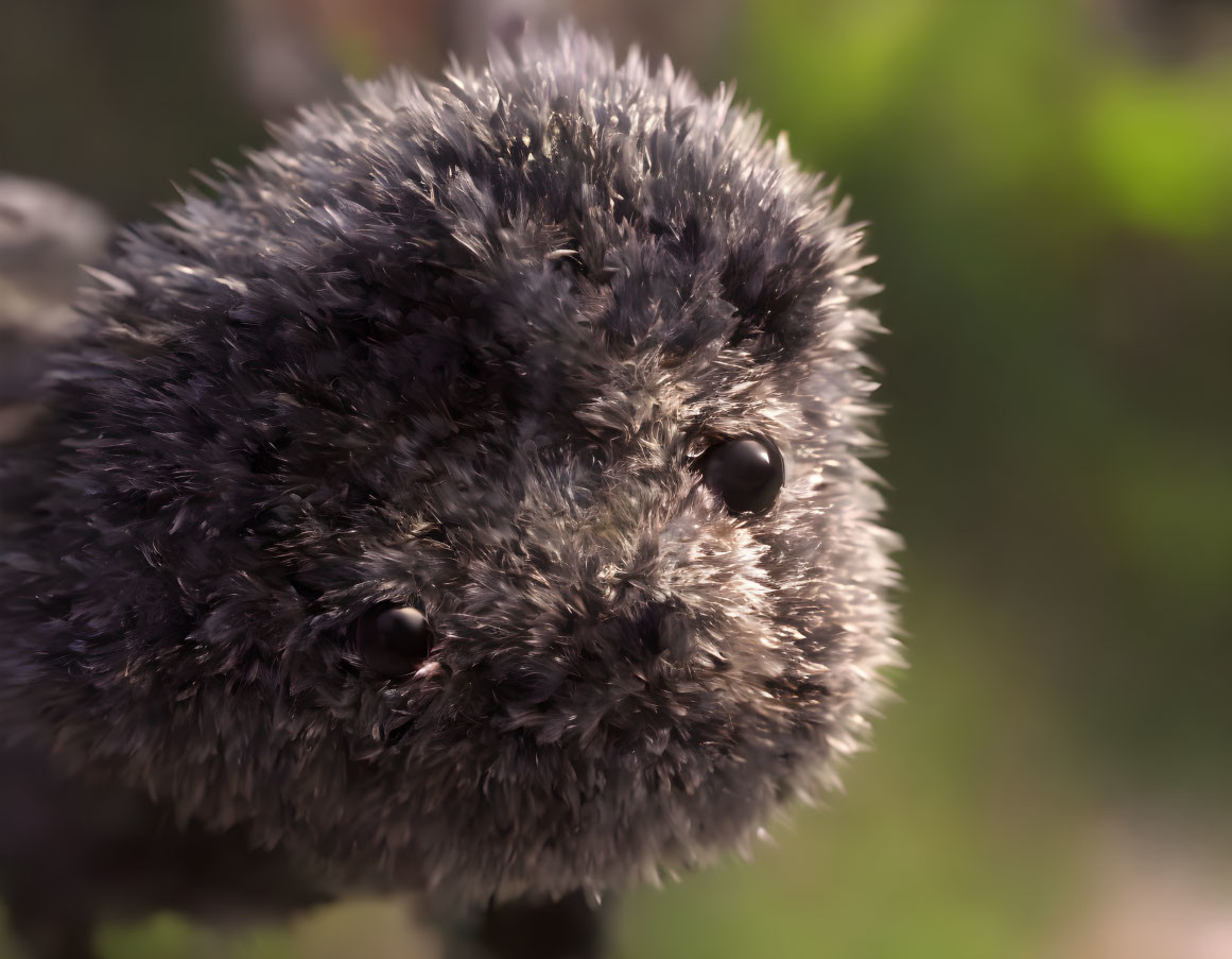 Furry creature with large glossy eyes and snout portrayal