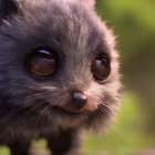 Furry creature with large glossy eyes and snout portrayal