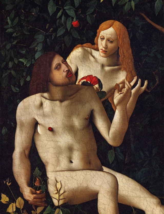 Classical painting with contemporary faces in Garden of Eden