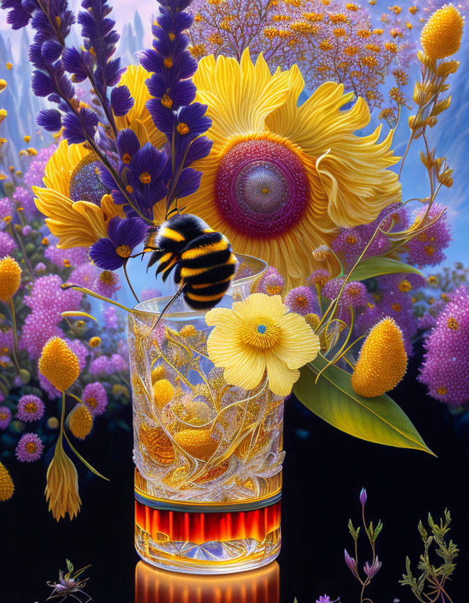 Floral G & T a la BumbleBEE !