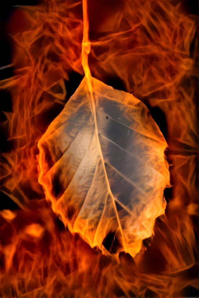 flaming leaf