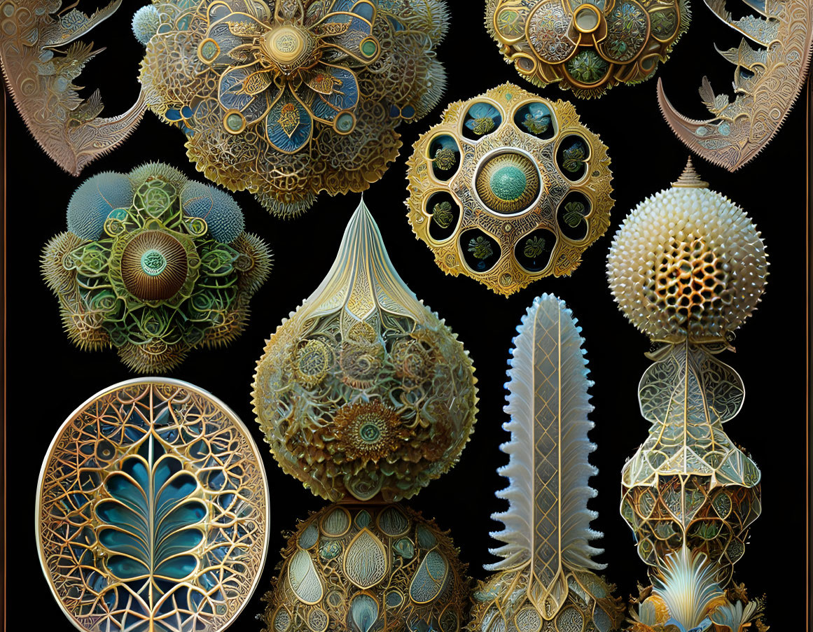 Intricate Fractal Designs with Elaborate Patterns and Textures