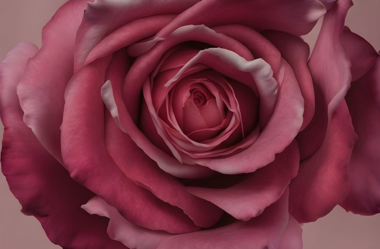 Detailed View of Full Bloom Pink Rose Petals