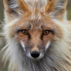 Detailed Fox Digital Painting with Striking Orange Eyes