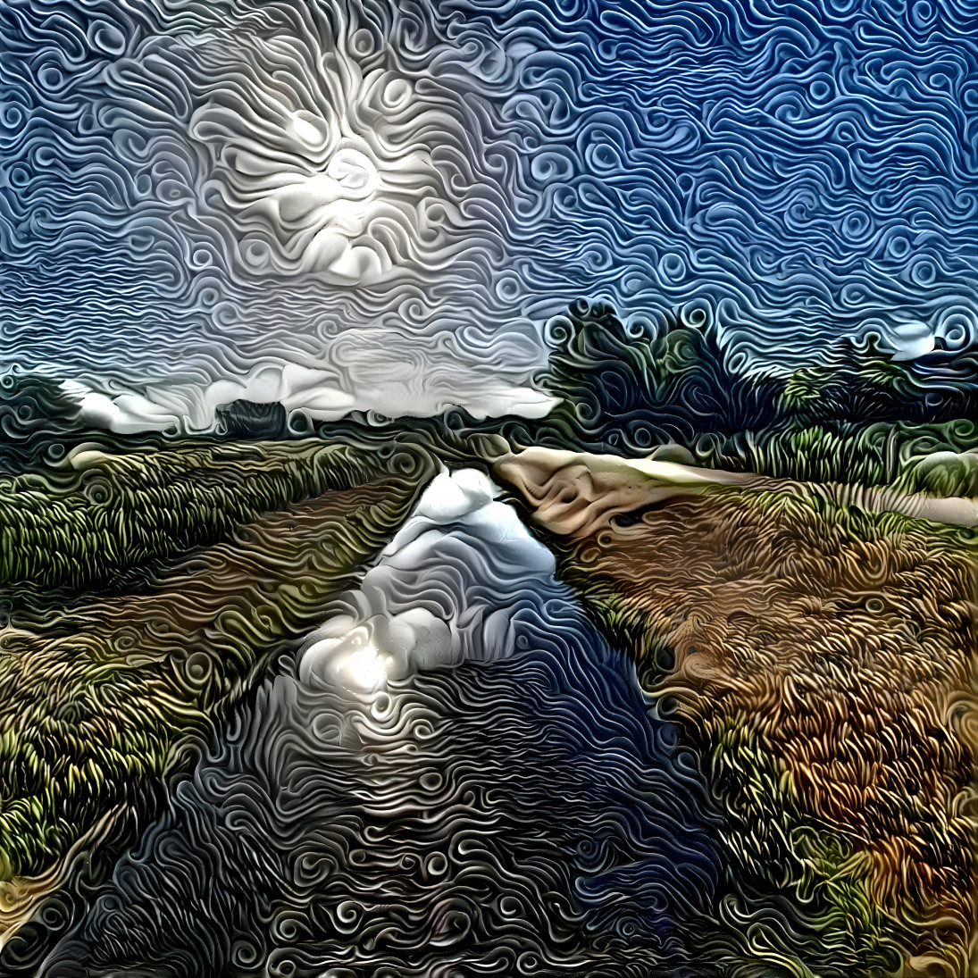 The Riverwalking turns into Deep Dream