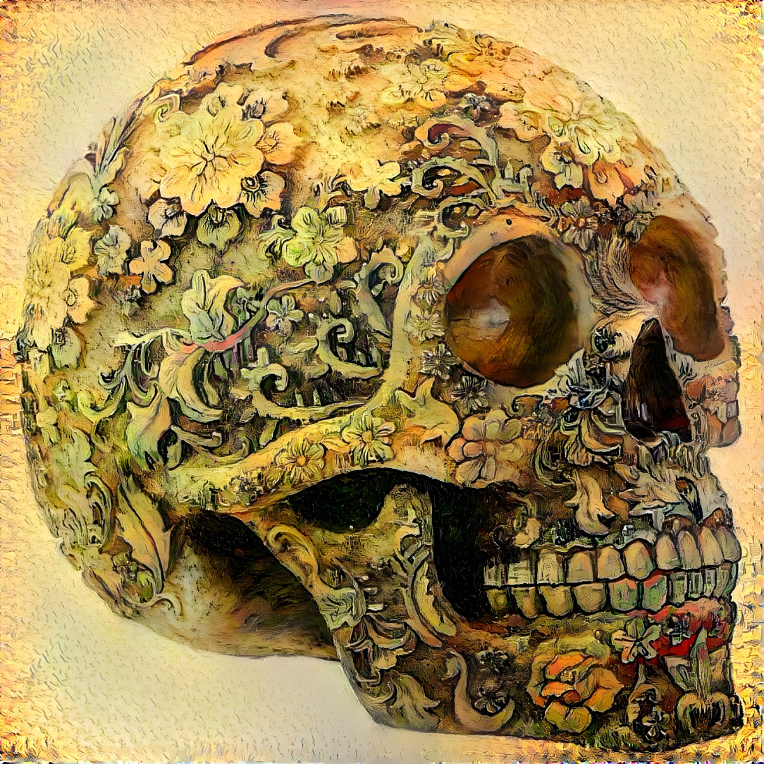 Carved skull