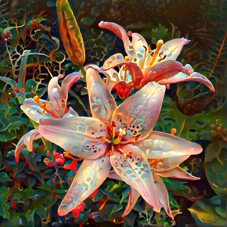 Single dreamed summer lilies