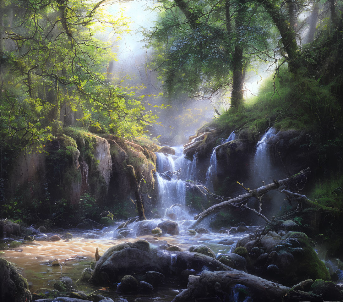 Small Waterfall Style of Frank McCarthy