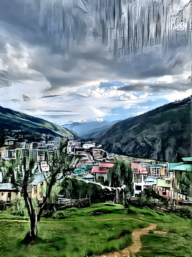 Thimphu from Lungtenphu 