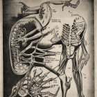 Detailed Illustration of Skeletal and Biological Structures