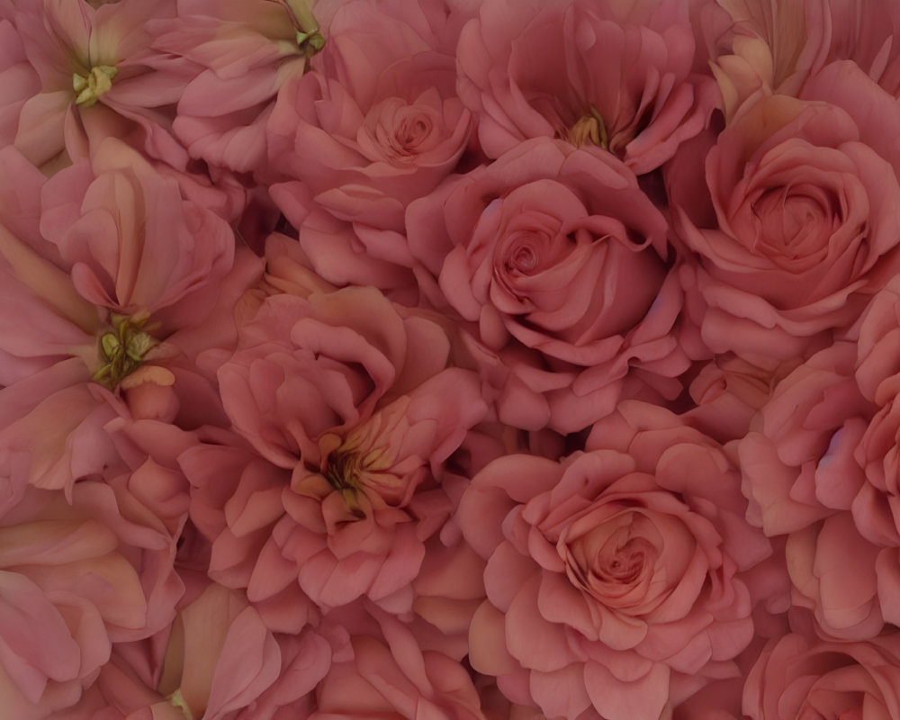 Soft Pink Roses and Buds Close-Up for Lush Floral Background