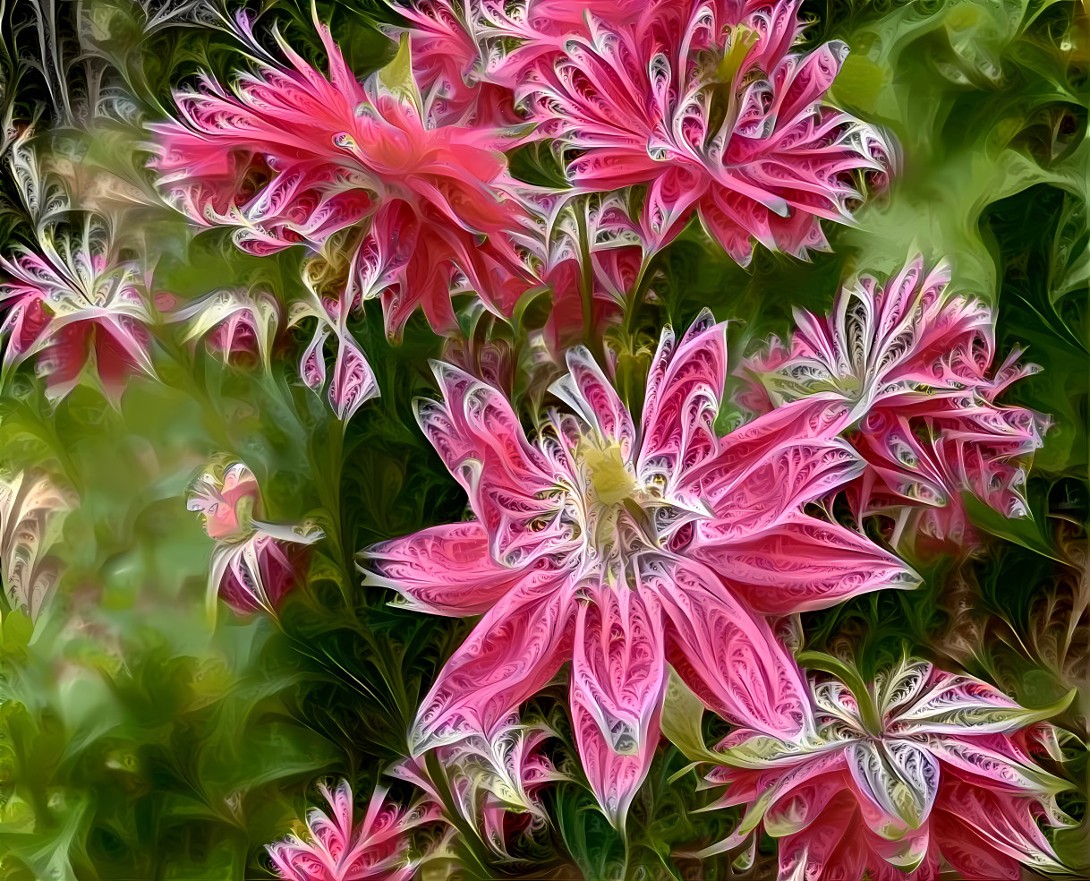 Flower Fractals Flowing 