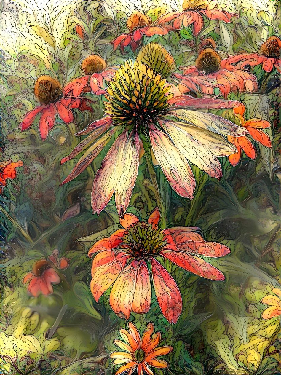 Cone Flower Cluster