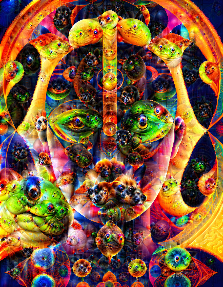 Deep Dreamed Ayahuasca dreamer